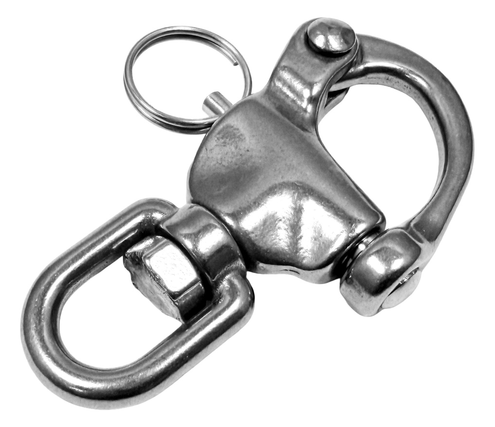 Niroschnappschäkel mit Wirbel