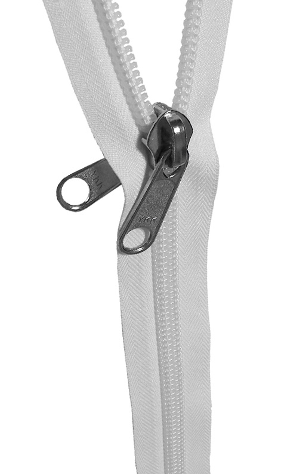 Spiralreißverschluss weiß