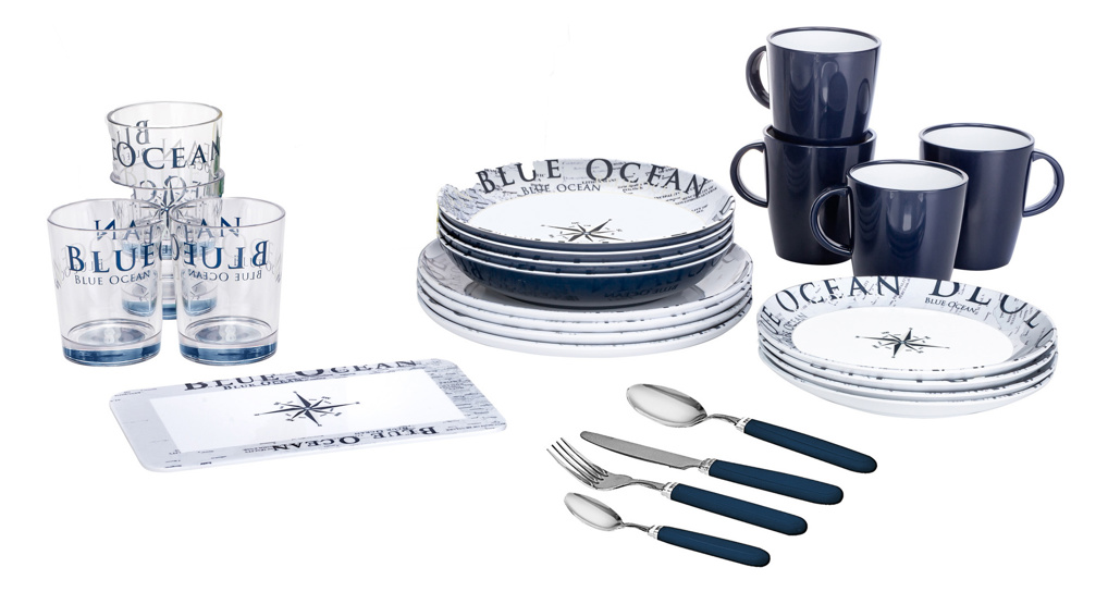 Bootsgeschirr Blue Ocean Set