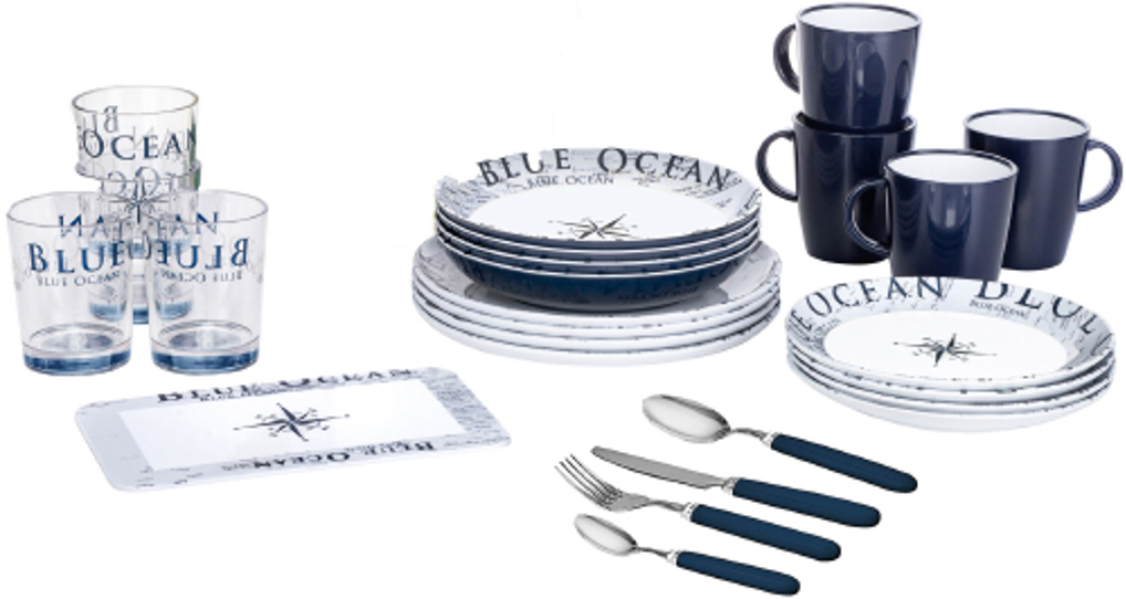 Bootsgeschirr Blue Ocean Set