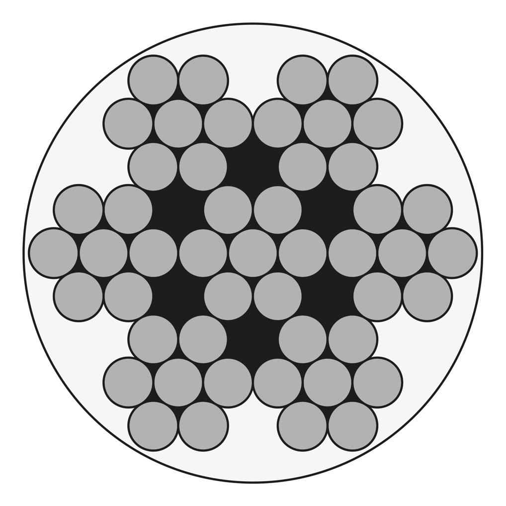 Relingsdrahtseil 7 x 7 (ummantelt) Produktbild 2