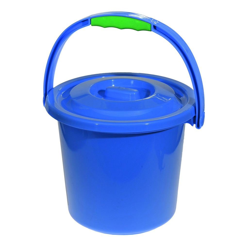 Toiletteneimer mit Deckel blau