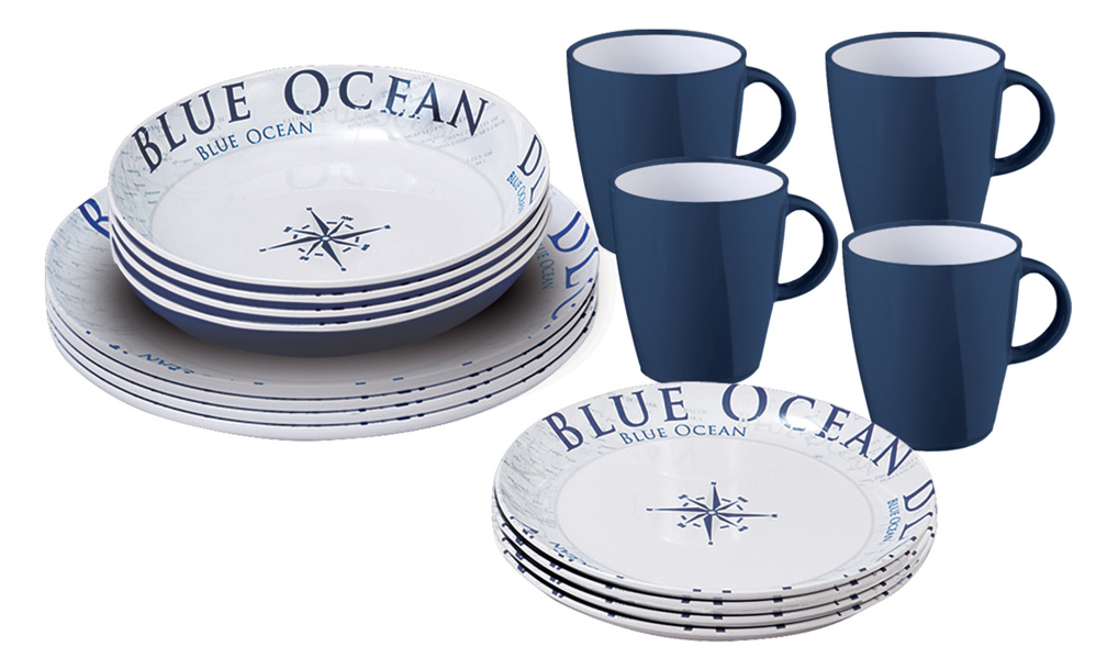 Bootsgeschirr Blue Ocean Lunch Set