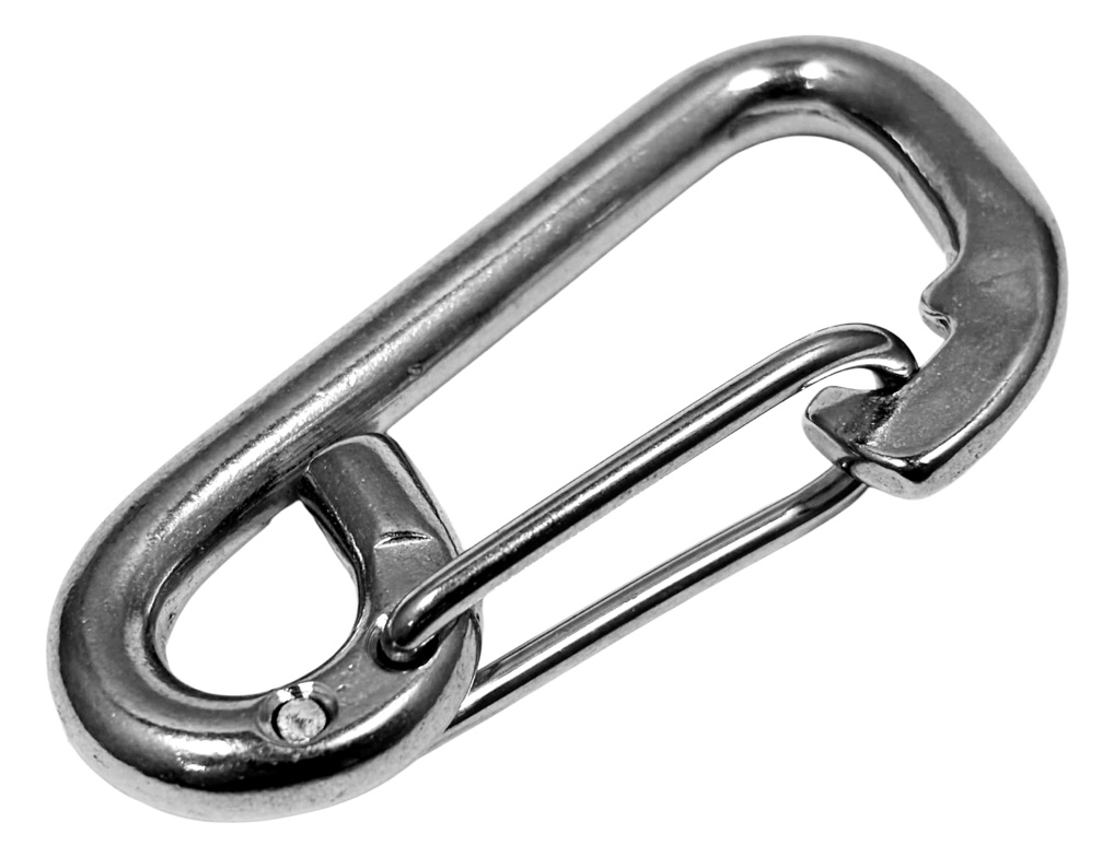 Nirokarabiner mit selbstsicherndem Bügel