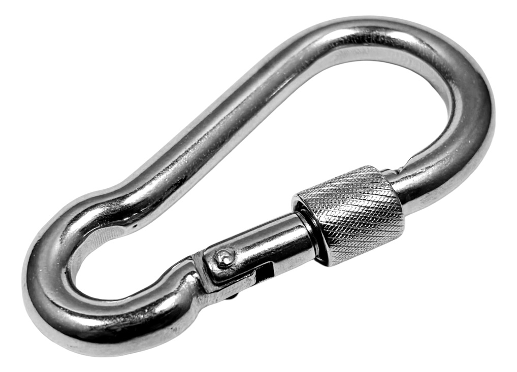 Nirokarabiner mit Sicherung