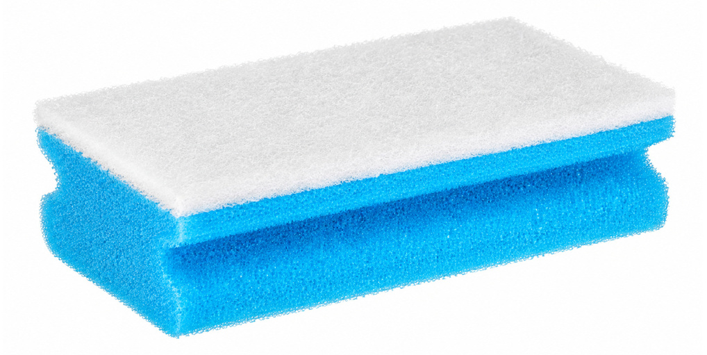 Griffvliesschwamm blau/weiß