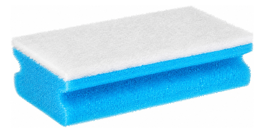 Griffvliesschwamm blau/weiß